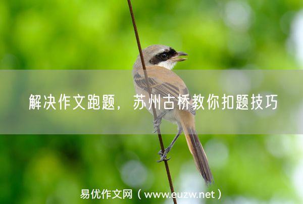解决作文跑题，苏州古桥教你扣题技巧