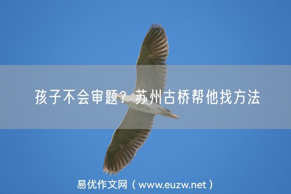 孩子不会审题？苏州古桥帮他找方法