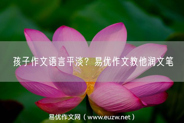 孩子作文语言平淡？易优作文教他润文笔