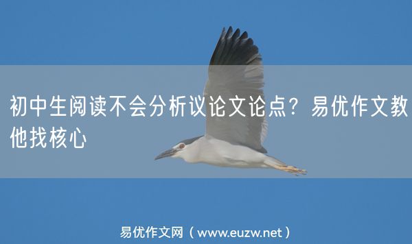 初中生阅读不会分析议论文论点？易优作文教他找核心