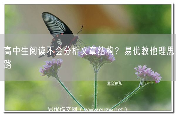 高中生阅读不会分析文章结构？易优教他理思路